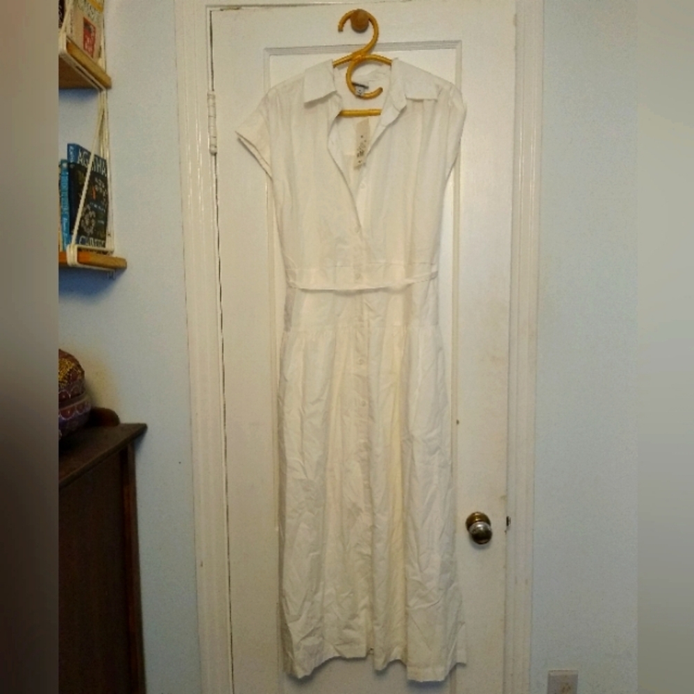 Button-Down Poplin Dress